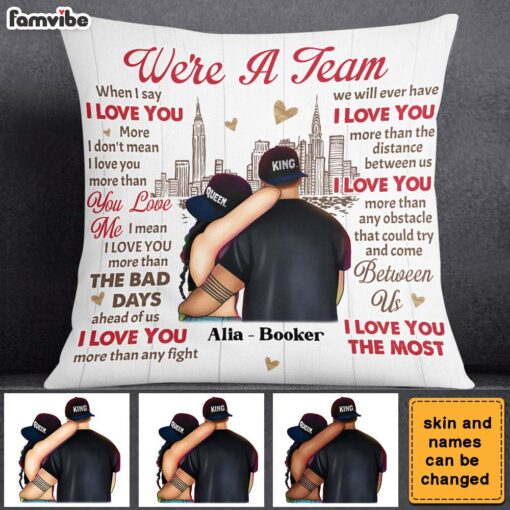 Personalized Gift for Couple We’re A Team Pillow