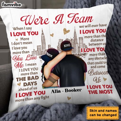 Personalized Gift for Couple We’re A Team Pillow