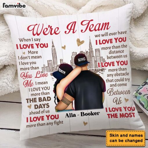 Personalized Gift for Couple We’re A Team Pillow