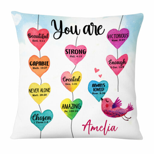 Personalized Gift for Daughter You Are Heart Pillow