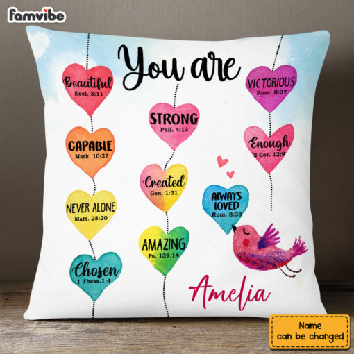 Personalized Gift for Daughter You Are Heart Pillow