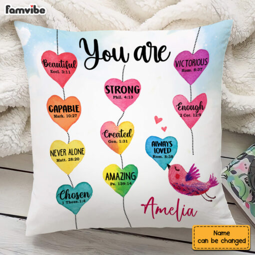 Personalized Gift for Daughter You Are Heart Pillow