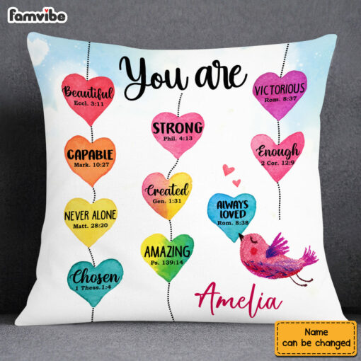 Personalized Gift for Daughter You Are Heart Pillow