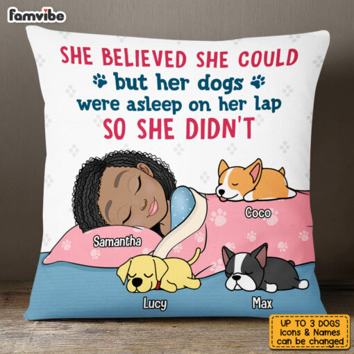 Personalized Gift for Dog Mom Pillow