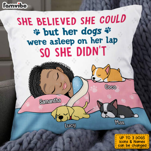 Personalized Gift for Dog Mom Pillow