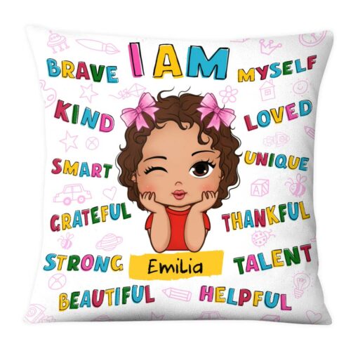 Personalized Gift for Granddaughter Doodle Art Pillow