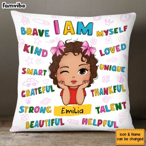 Personalized Gift for Granddaughter Doodle Art Pillow