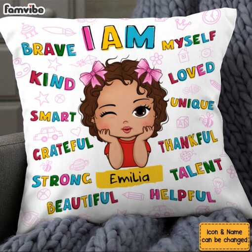 Personalized Gift for Granddaughter Doodle Art Pillow