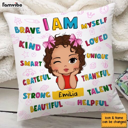 Personalized Gift for Granddaughter Doodle Art Pillow