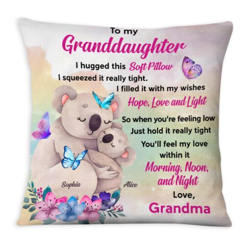 Personalized Gift for Granddaughter Koala Hug Pillow