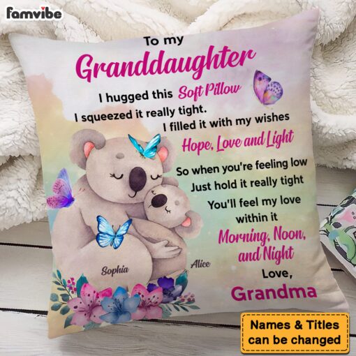 Personalized Gift for Granddaughter Koala Hug Pillow