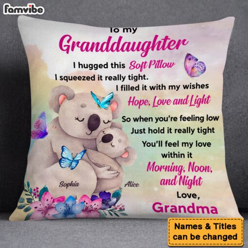 Personalized Gift for Granddaughter Koala Hug Pillow