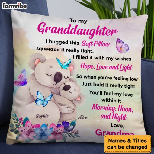 Personalized Gift for Granddaughter Koala Hug Pillow