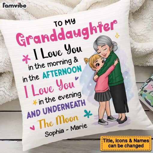 Personalized Gift for Granddaughter Pillow