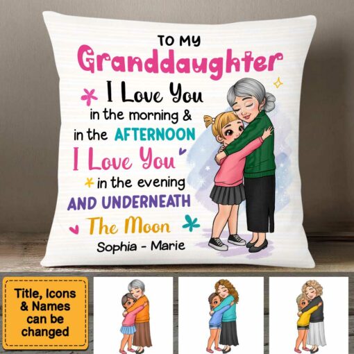 Personalized Gift for Granddaughter Pillow