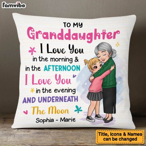 Personalized Gift for Granddaughter Pillow