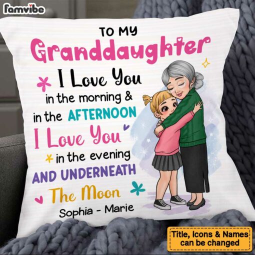 Personalized Gift for Granddaughter Pillow