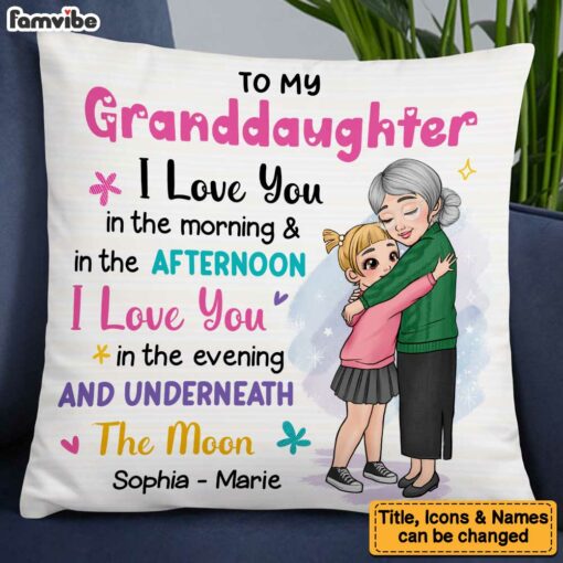 Personalized Gift for Granddaughter Pillow