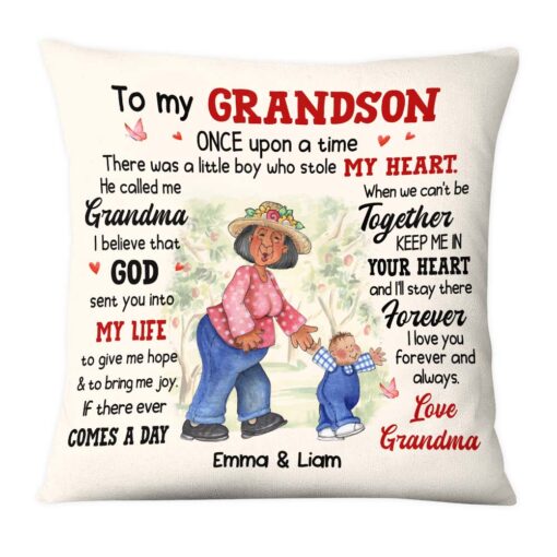 Personalized Gift for Grandson To My Grandson Little Boy Pillow