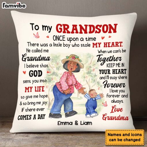 Personalized Gift for Grandson To My Grandson Little Boy Pillow