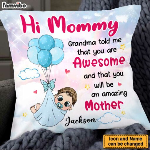 Personalized Gift for New Mom Pillow