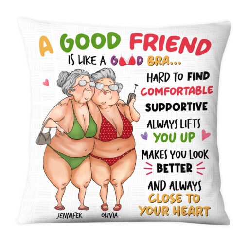 Personalized Gift to my Good Friend Good Bra Pillow