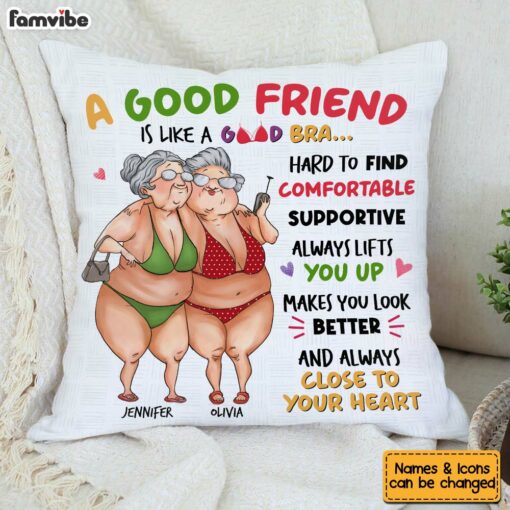 Personalized Gift to my Good Friend Good Bra Pillow