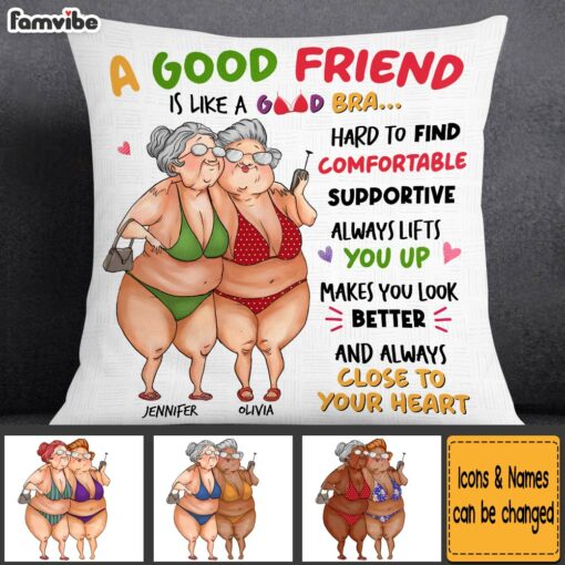 Personalized Gift to my Good Friend Good Bra Pillow