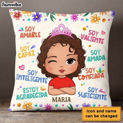 Personalized Gifts For Granddaughter Spanish Soy Amable Pillow