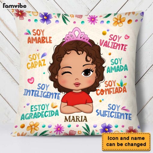 Personalized Gifts For Granddaughter Spanish Soy Amable Pillow