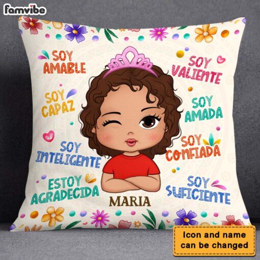 Personalized Gifts For Granddaughter Spanish Soy Amable Pillow