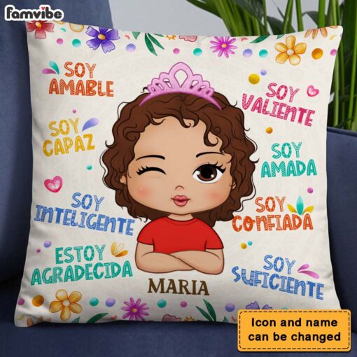 Personalized Gifts For Granddaughter Spanish Soy Amable Pillow