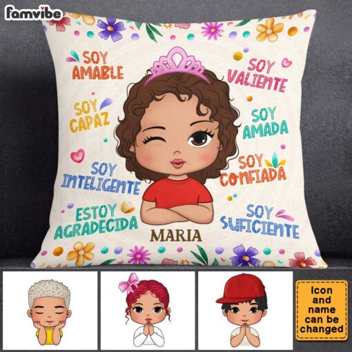 Personalized Gifts For Granddaughter Spanish Soy Amable Pillow