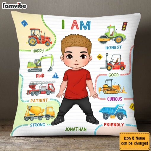 Personalized Gifts For Grandson Affirmation Vehicles Pillow