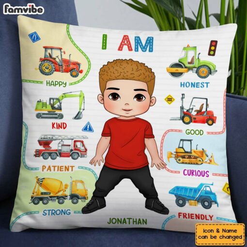 Personalized Gifts For Grandson Affirmation Vehicles Pillow