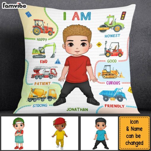 Personalized Gifts For Grandson Affirmation Vehicles Pillow