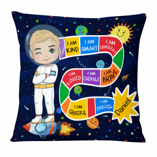 Personalized Gifts For Grandson I Am Brave Astronaut Pillow