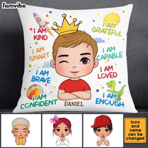 Personalized Gifts For Grandson I Am Kind Pillow