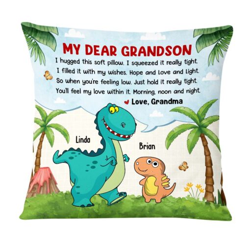 Personalized Gifts For Grandson I Hugged This Pillow