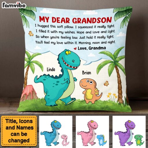 Personalized Gifts For Grandson I Hugged This Pillow