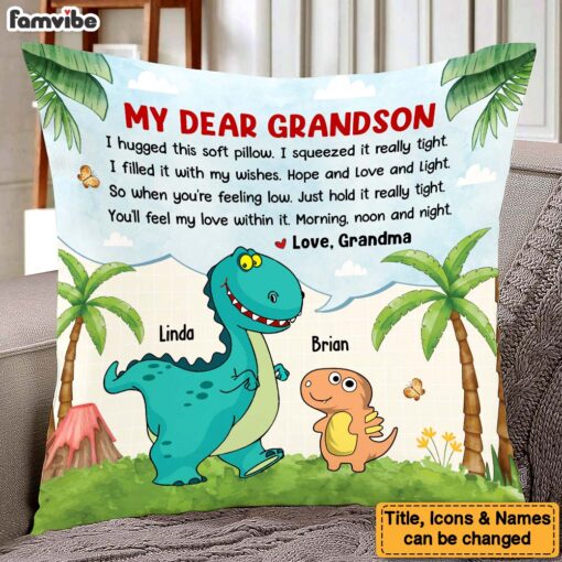 Personalized Gifts For Grandson I Hugged This Pillow