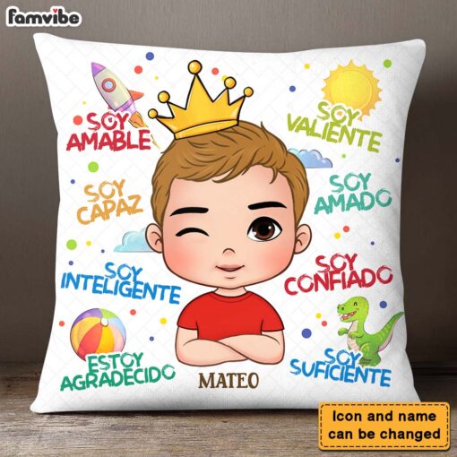 Personalized Gifts For Grandson Spanish Soy Amable Pillow