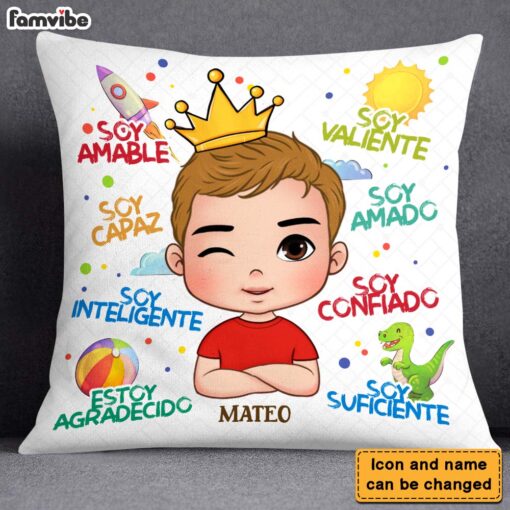 Personalized Gifts For Grandson Spanish Soy Amable Pillow