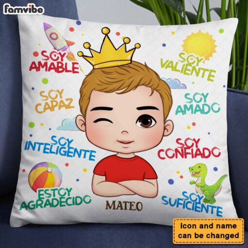 Personalized Gifts For Grandson Spanish Soy Amable Pillow