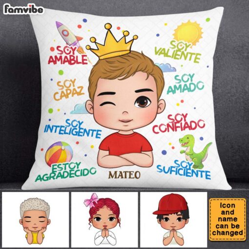 Personalized Gifts For Grandson Spanish Soy Amable Pillow