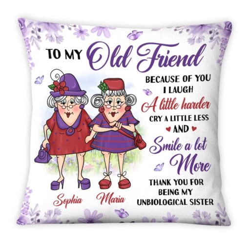 Personalized Gifts For Senior Friends Old Ladies Pillow