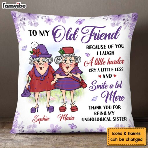 Personalized Gifts For Senior Friends Old Ladies Pillow