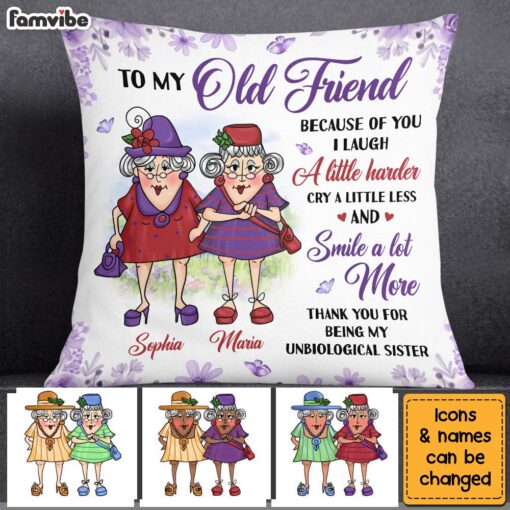 Personalized Gifts For Senior Friends Old Ladies Pillow