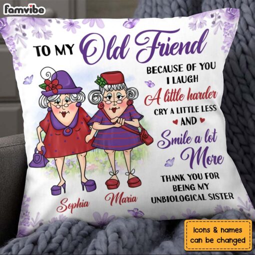 Personalized Gifts For Senior Friends Old Ladies Pillow