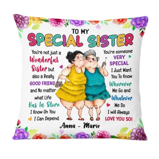 Personalized Gifts For Sisters Old Friends Pillow